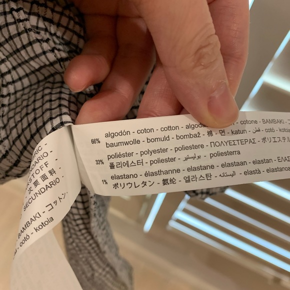 Zara Creased Effect Checkered Dress with Bow - Picture 10 of 14